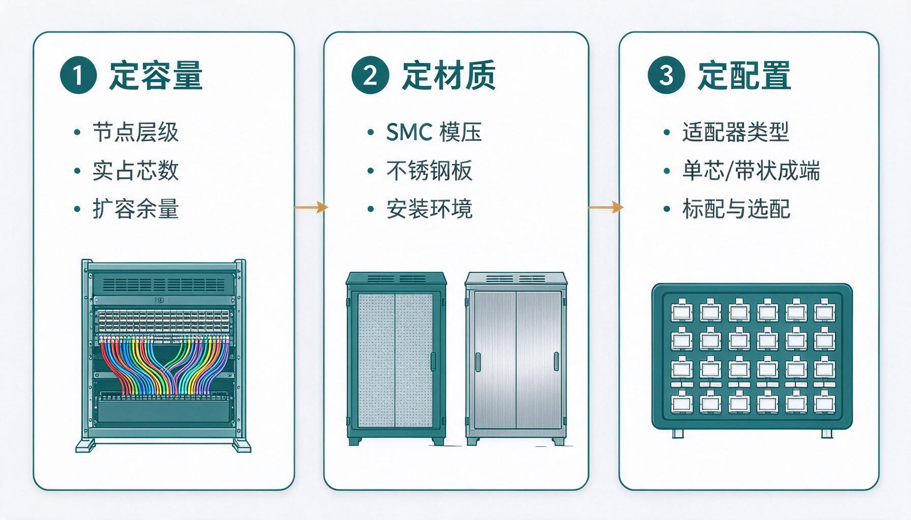 光缆交接箱选型：芯数、材质、配置三步定规格